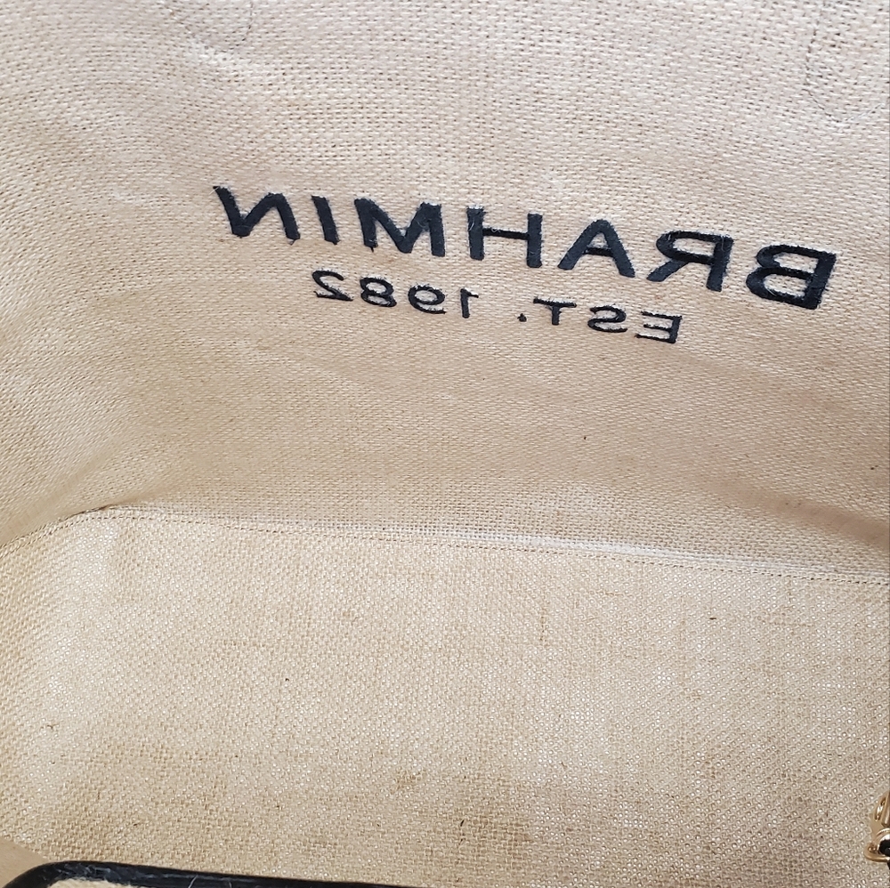 Brahmin Beige and Black Tote Bag - Picture 6 of 9